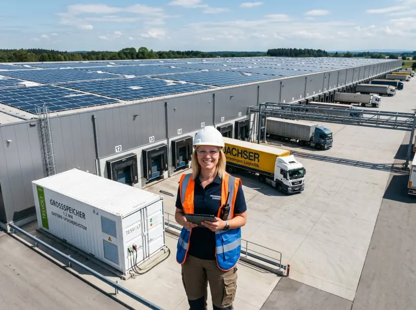 Gewerbe-Photovoltaik bei Logistik Huber in Memmingen